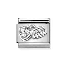Composable Classic Link "Winged Heart" Silver 330304-42 