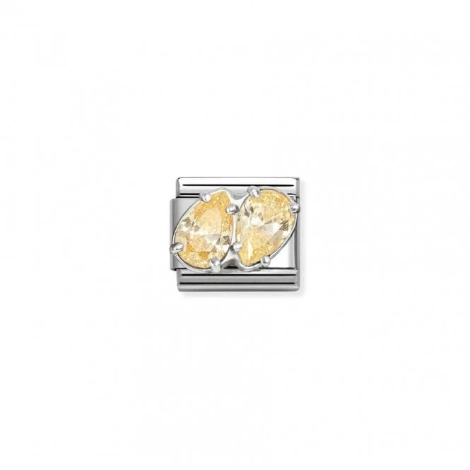 Nomination Composable Classic Link Yellow Twin Drops 330329/15