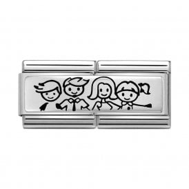 Composable Double Link "Family" Silver 330710/36