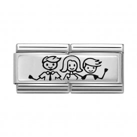 Composable Double Link "Family Son" Silver 330710-34