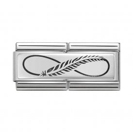 Composable Double Link "Infinity Feather" Silver 330710-12