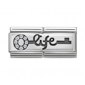 Composable Double Link "Key Life" Silver 330731-04