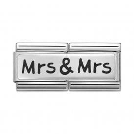 Composable Double Link "Mrs & Mrs" Silver 330710-24