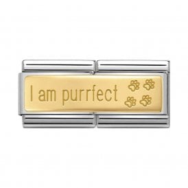 Composable Double Link "Purrfect" Gold 030710-18 
