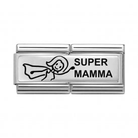 Composable Double Link "Super Mamma" Silver 330710/37
