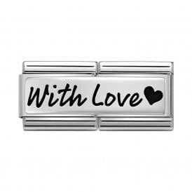 Composable Double Link "With Love & Heart" Silver 330710-26