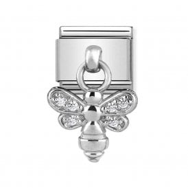 Composable Drop Link "Bee" Silver CZ 331800-15