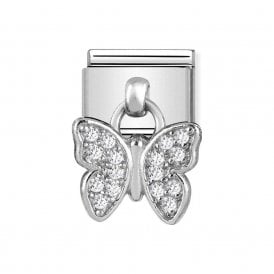 Composable Drop Link "Butterfly" Silver CZ 331800-16