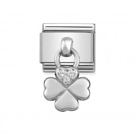 Composable Drop Link "Clover" Silver CZ 331800-02