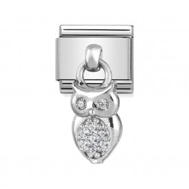 Composable Drop Link "Owl" Silver CZ 331800-12