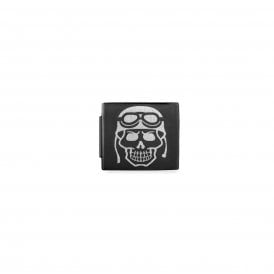 Composable GLAM Black PVD Link with Biker Skull 230110/07