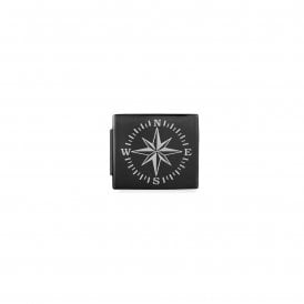 Composable GLAM Black PVD Link with Wind Rose 230110/02