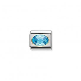 Composable Link Charm Light Blue with Faceted Stones 030601/006