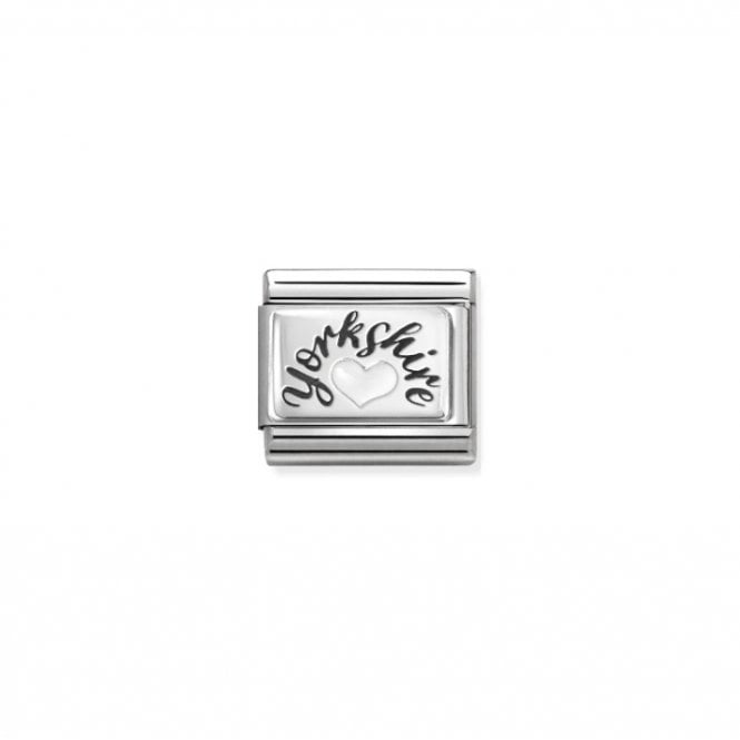 Nomination Composable Link White Rose of Yorkshire Charm 330209/76