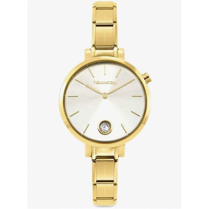 Nomination Composable Watch Classic Gold Plate Mother Of Pearl Watch 076035/017