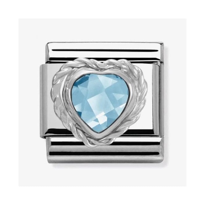 Nomination DOTS L/BLUE HEART 330606/006
