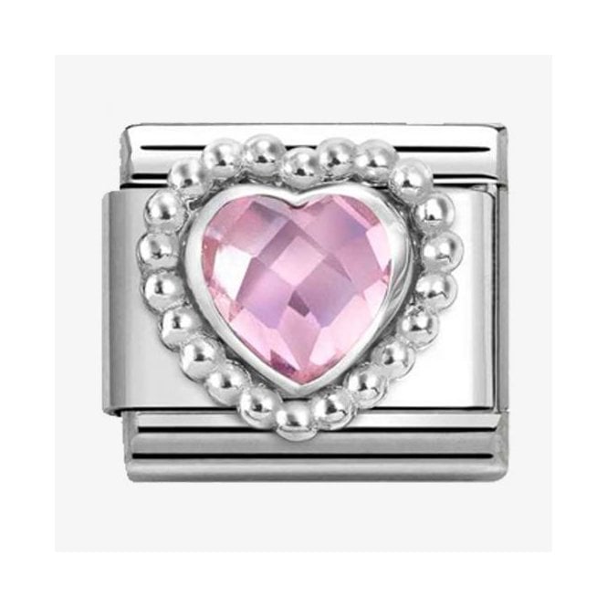 Nomination DOTS PINK HEART 330606/003