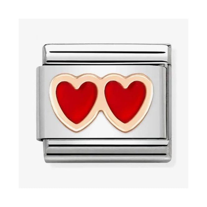 Nomination DOUBLE RED HEARTS 430202/13