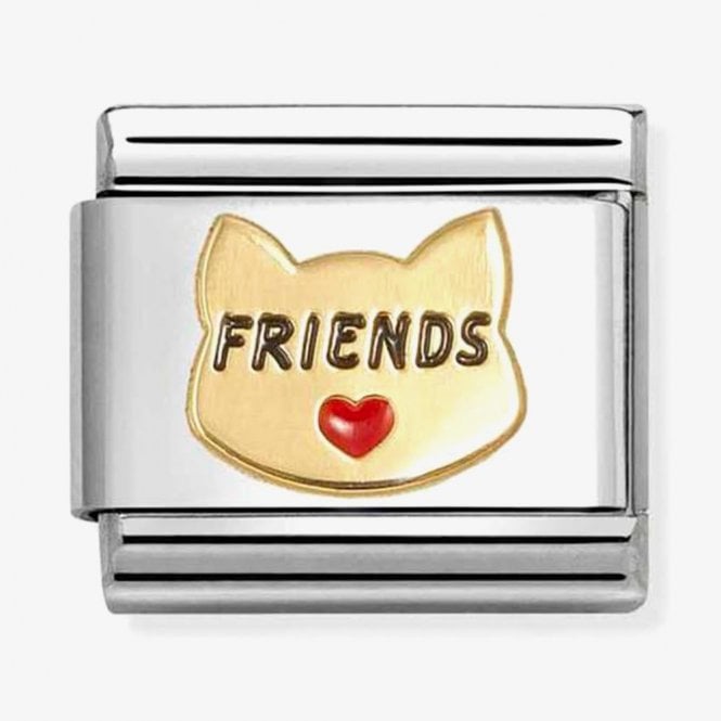 Nomination FRIENDS CAT RED HEART 030285/68