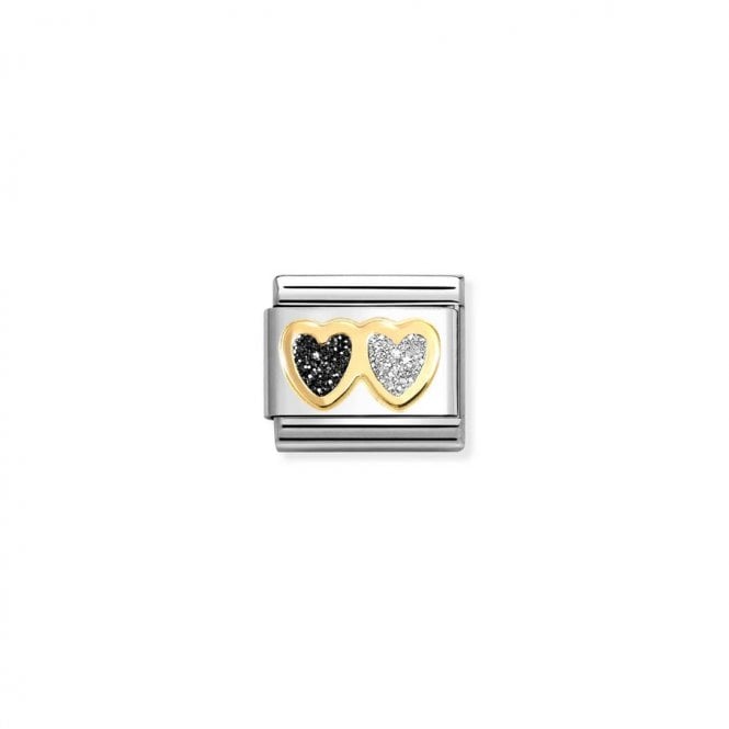Nomination HEARTS BLACK & SILVER 030220/15