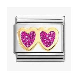 HEARTS FUSHSIA GLITTER 030220/13