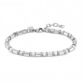 Instinct Stone Stainless Steel & Howlite Bracelet 027920-046 