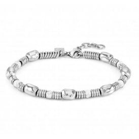 Instinct Stone Stainless Steel & Howlite Bracelet 027923-046