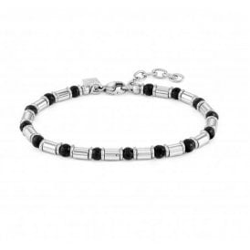 Instinct Stone Stainless Steel Lava Stone Bracelet 027920-036 