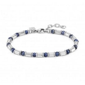 Instinct Stone Stainless Steel & Sodalite Bracelet 027920-034 