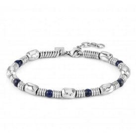 Instinct Stone Stainless Steel & Sodalite Bracelet 027923-034