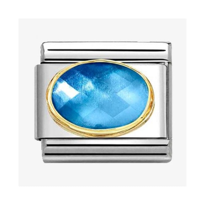 Nomination L/BLUE GREEN FACETED STONE 030612/038