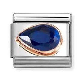LEFT TEARDROP BLUE CZ 430605/007