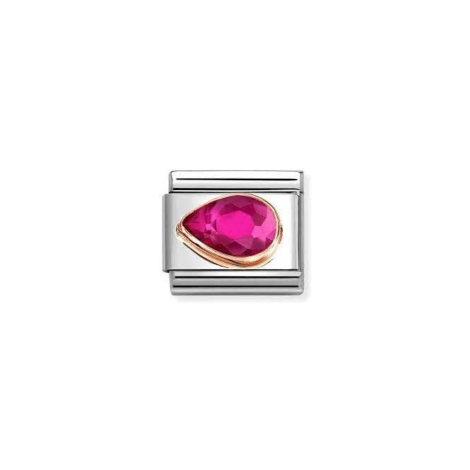 Nomination LEFT TEARDROP RED CZ 430605/005