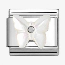 MOTHER OF PEARL WHITE BUTTERFLY 330509/13