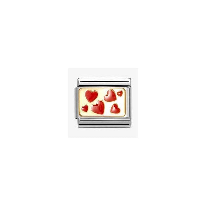 Nomination MULTI RED HEARTS 030284/59