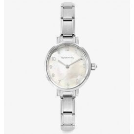 Paris Oval Mother Of Pearl & CZ 076038/008