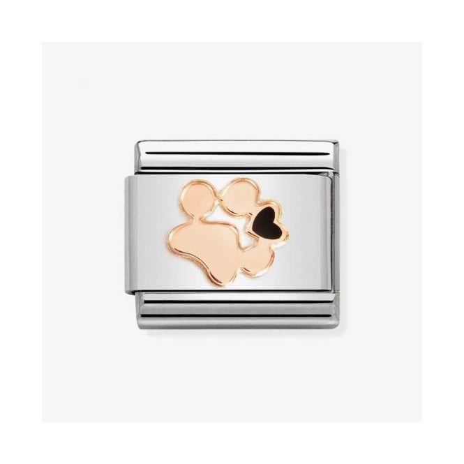 Nomination PAWPRINT BLACK HEART 430202/18