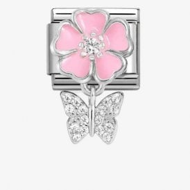 PINK FLOWER & BUTTERFLY 331814/02