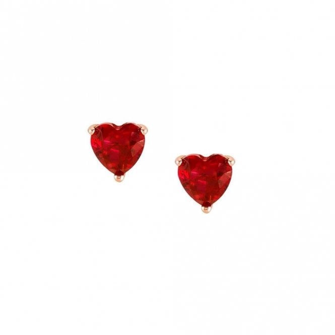 Nomination RED LOVE HEART STUDS (148048/011)