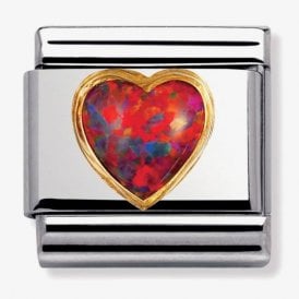 RED OPAL HEART (030501/08)