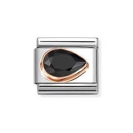RIGHT TEARDROP BLACK CZ 430606/011