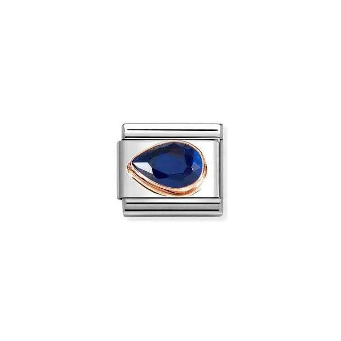 Nomination RIGHT TEARDROP BLUE CZ 430606/007