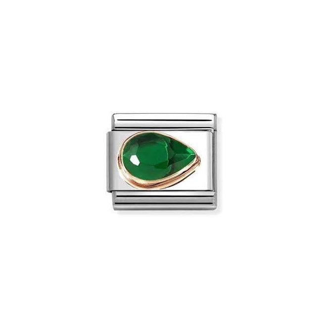 Nomination RIGHT TEARDROP GREEN CZ 430606/004
