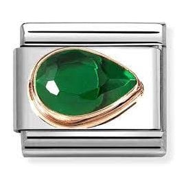 RIGHT TEARDROP GREEN CZ 430606/004