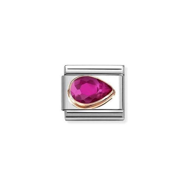 Nomination RIGHT TEARDROP RED CZ 430606/005