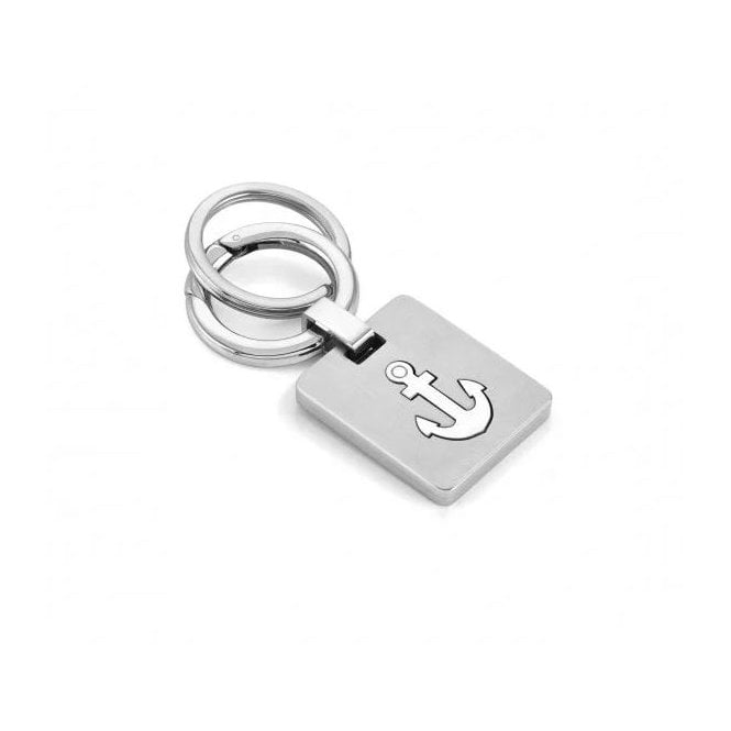 Nomination Satin Finish Steel Keyring Anchor 131710-002 