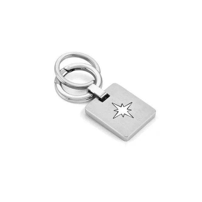 Nomination Satin Finish Steel Keyring Wind Rose 131710-014 