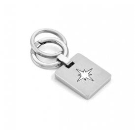 Satin Finish Steel Keyring Wind Rose 131710-014 