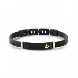 Sea Lover YG & Black Mesh & Anchor Bracelet 135005/002