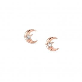 Sweetrock Moon Studs Rose Gold Plate 148024-031 
